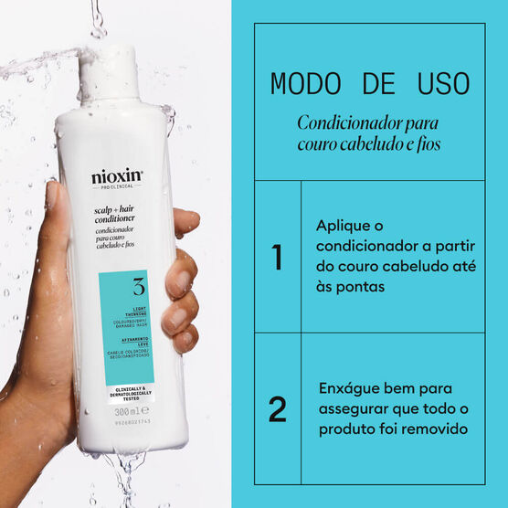 Condicionador para Cabelos Coloridos e Danificados Sistema 3 Nioxin